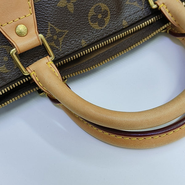 SPEEDY 30 Monogram Coated Canvas Brown