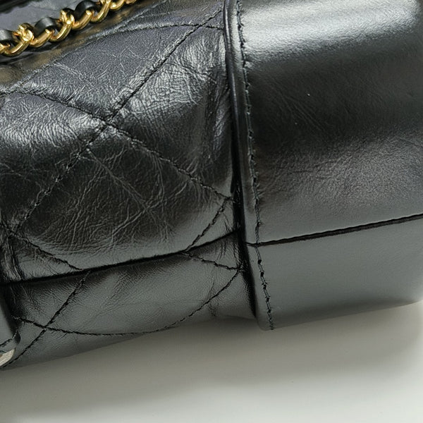 GABRIELLE Small Quilted Vintage Calf Black