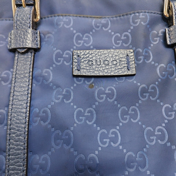 Monogram Nylon Tote Bag Blue