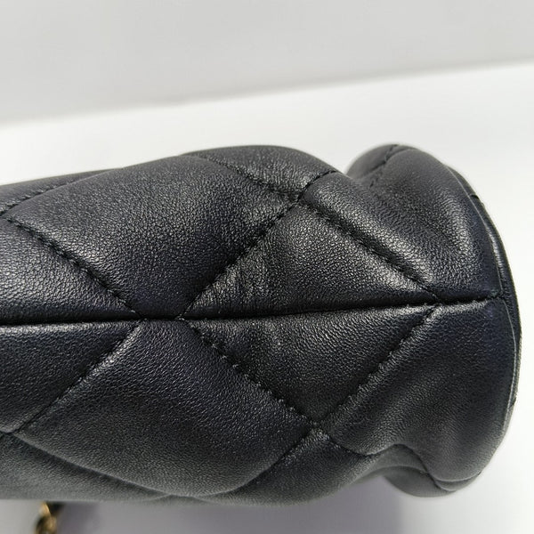 COCO LOVE Quilted Lambskin Black