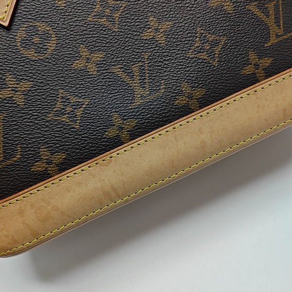 ALMA BB Monogram Coated Canvas Brown