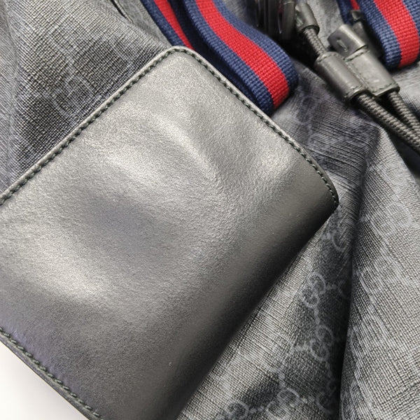 GG Supreme Monogram Coated Canvas Gray