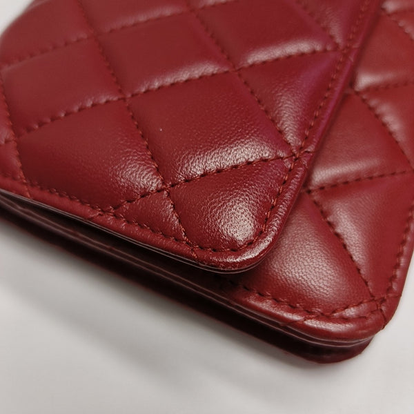 WOC Quilted Lambskin Red