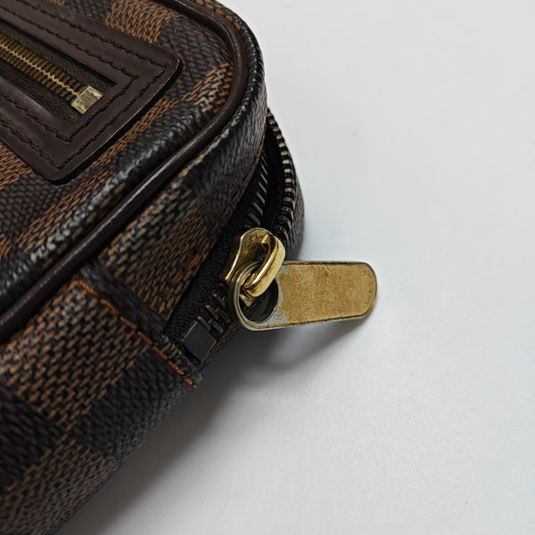 MACAO Damier Ebene Coated Canvas Brown