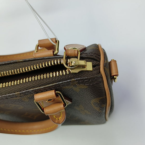 SPEEDY Nano Monogram Coated Canvas Brown