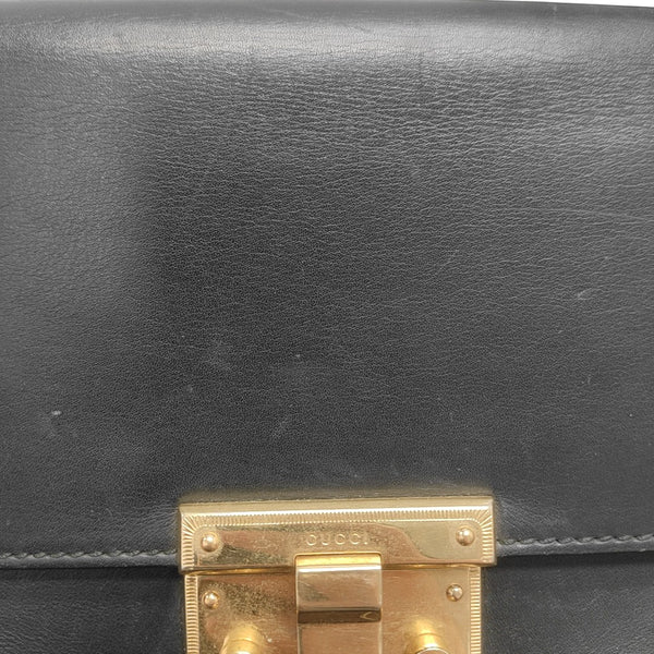 Padlock Medium Calfskin Black