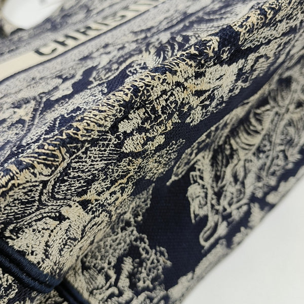 Book Tote Large Fabric Blue