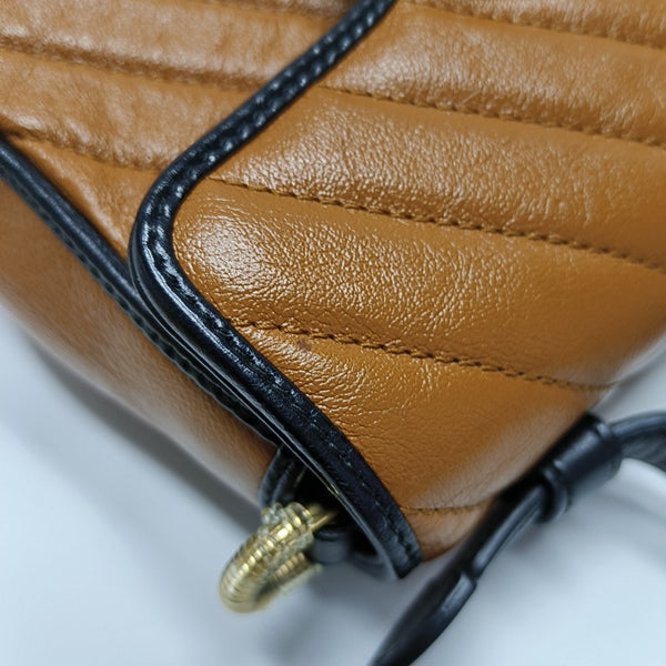 GG Marmont Mini Quilted Calfskin Brown