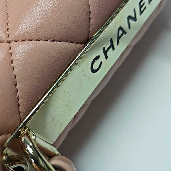 TRENDY CC Small Quilted Lambskin Pink