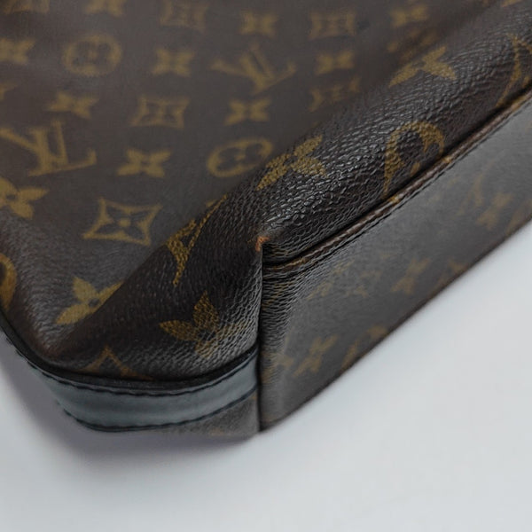 KITAN Monogram Coated Canvas Brown