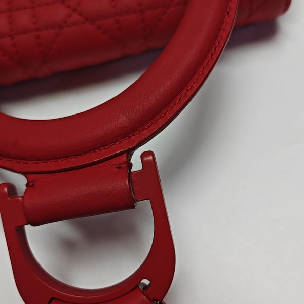 Stardust Cannage Calfskin Red