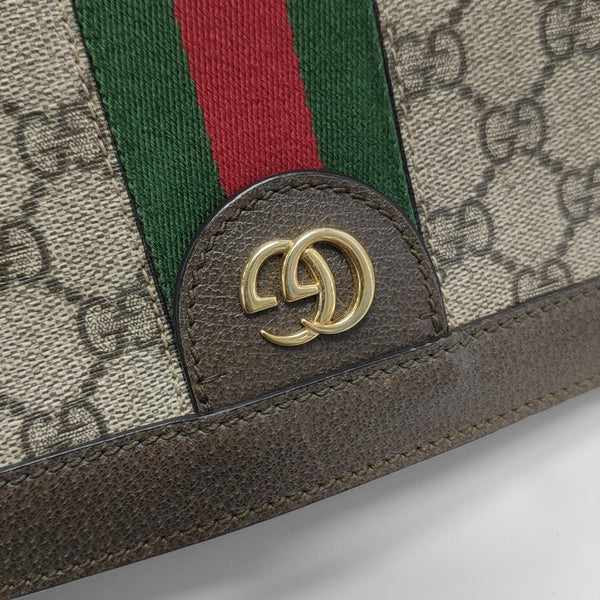 Ophidia Small Monogram Coated Canvas Beige