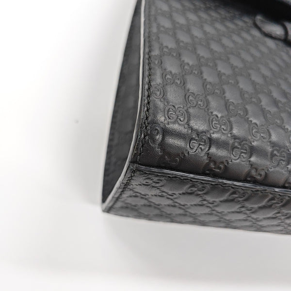 Emily Chain Monogram Calfskin Black