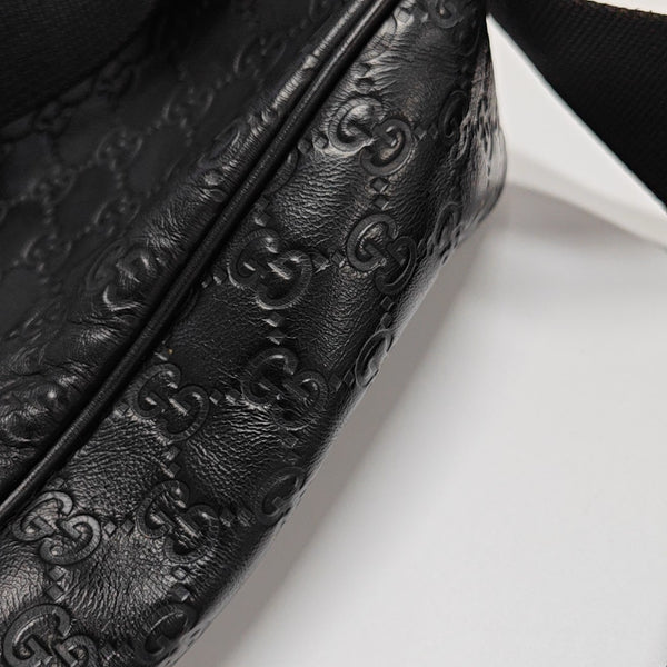 Monogram Calfskin Shoulder Bag Black