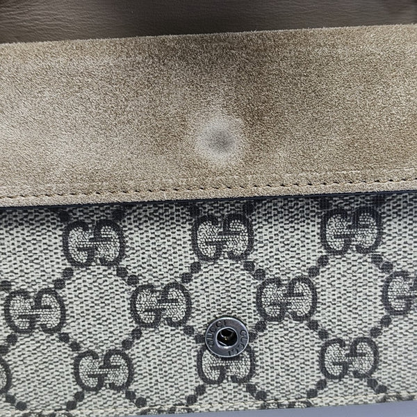 Dionysus Super Mini Monogram Coated Canvas Beige