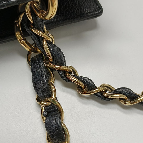 CHANEL PETITE Quilted Grained Calfskin Black