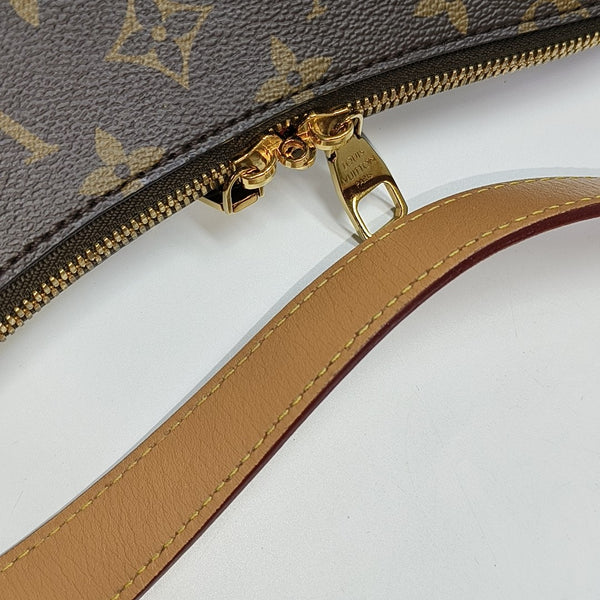 Monogram Coated Canvas Top Handle Bag Brown
