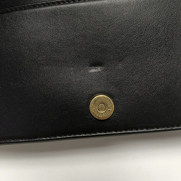 BOY CHANEL Mini Quilted Grained Calfskin Black