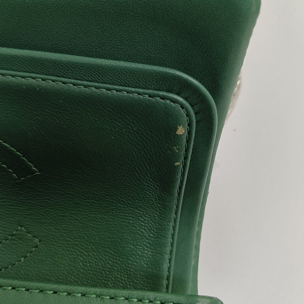 2.55 225 (small) Quilted Patent Leather Green