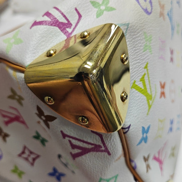 LV × TM SPEEDY 30 Monogram Coated Canvas White