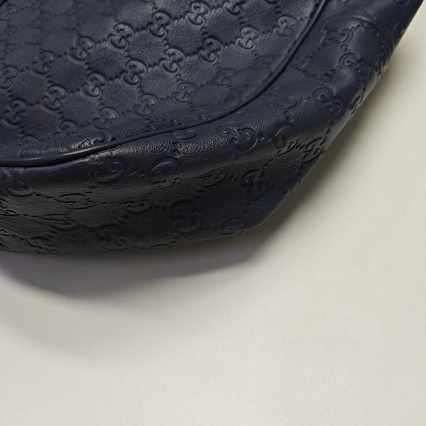 Monogram Calfskin Shoulder Bag Blue