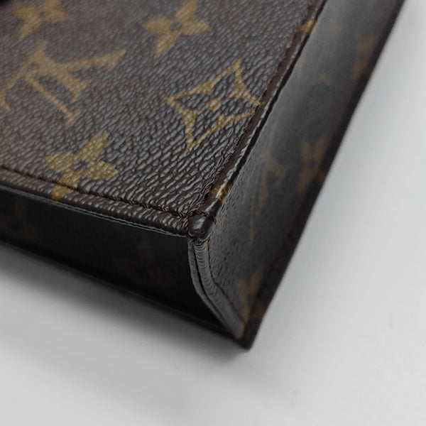 SAC PLAT Mini Monogram Coated Canvas Brown