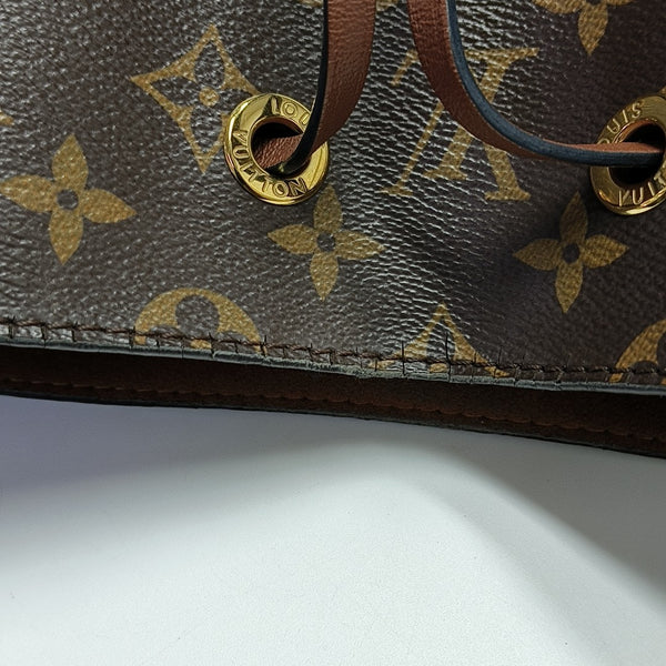 NÉONOÉ MM Monogram Coated Canvas Brown