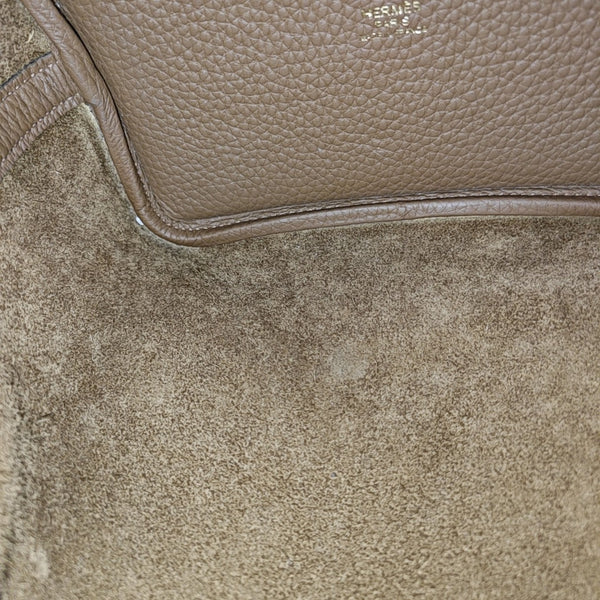 Authenticated pre-owned Picotin Lock 18 Clemence Brown - Bucket Bag at Looply