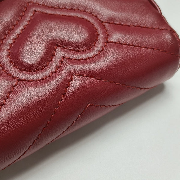 GG Marmont Super Mini Quilted Calfskin Red
