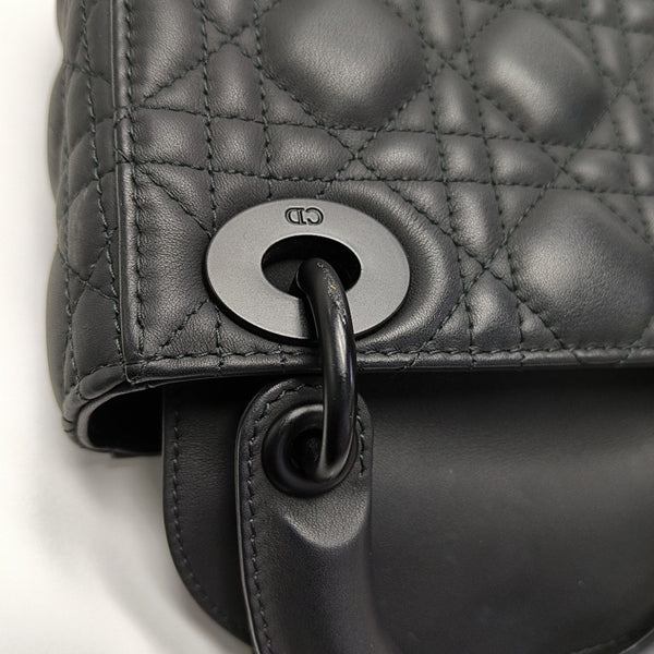 Lady Dior Mini Cannage Calfskin Black