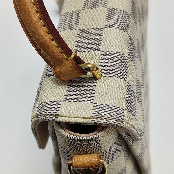 CROISETTE Damier Azur Coated Canvas White