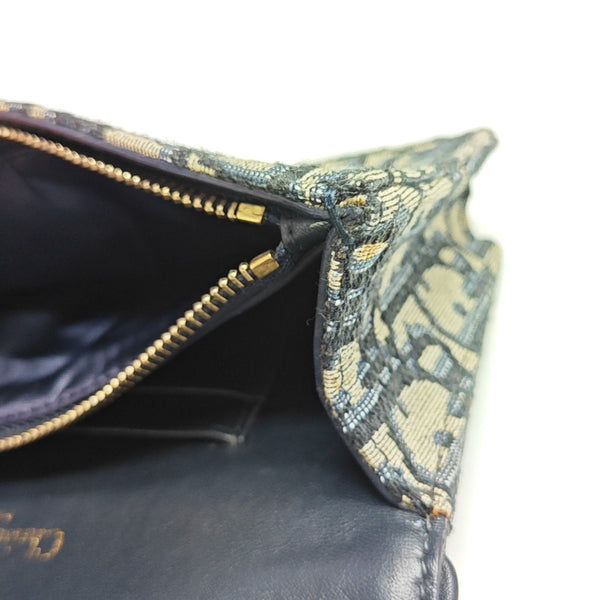 Saddle Mini Oblique Canvas Blue
