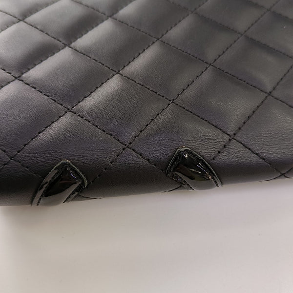 CAMBON Quilted Calfskin Black Wallet