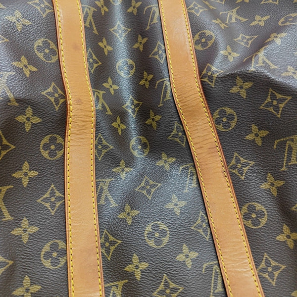 KEEPALL 45 Monogram Coated Canvas Brown