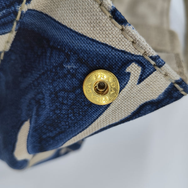 Denim Quilted Canvas Blue