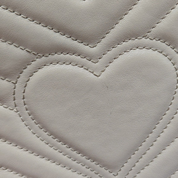 GG Marmont Medium Quilted Calfskin White