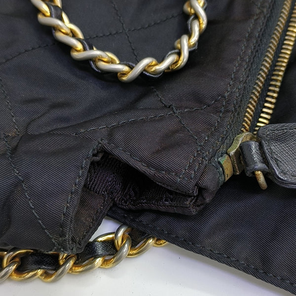 Nylon Quilted Nylon Black