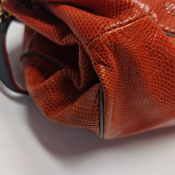 Calfskin Shoulder Bag Orange