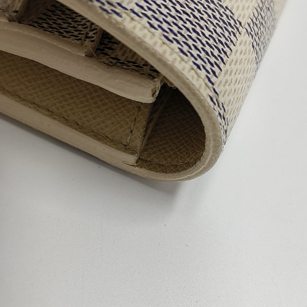 EMILIE Damier Azur Coated Canvas White Wallet