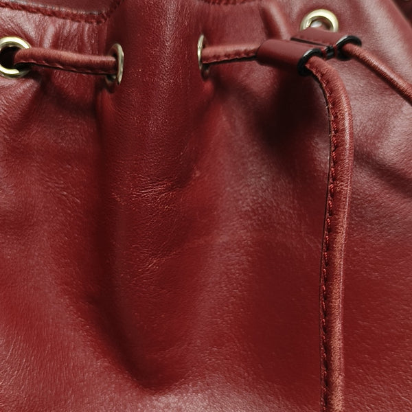 Rockstud Small Calfskin Red