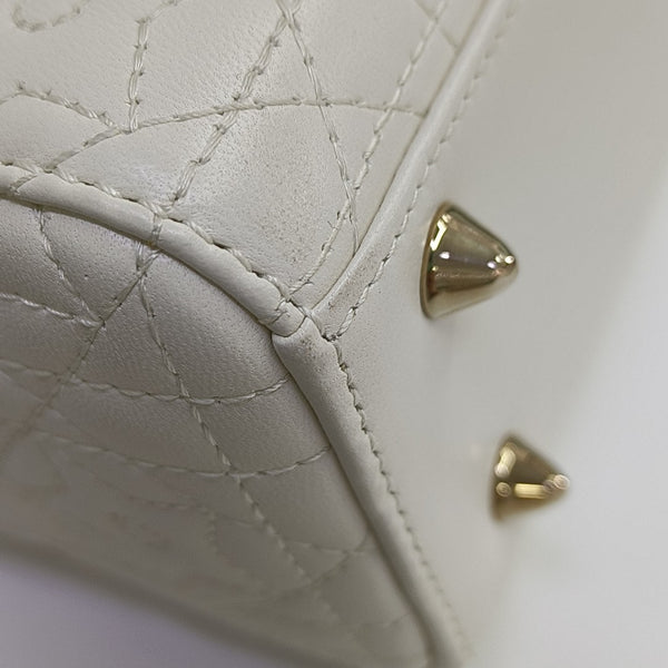 Lady Dior Small Quilted Lambskin White