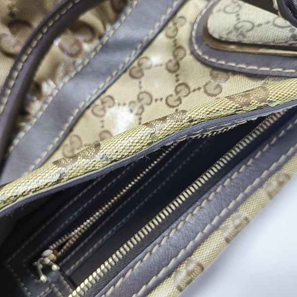 Monogram Coated Canvas Tote Bag Brown