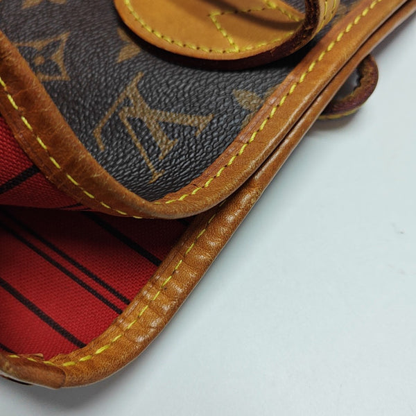 NEVERFULL MM Monogram Coated Canvas Brown