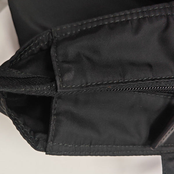 Nylon Shoulder Bag Black