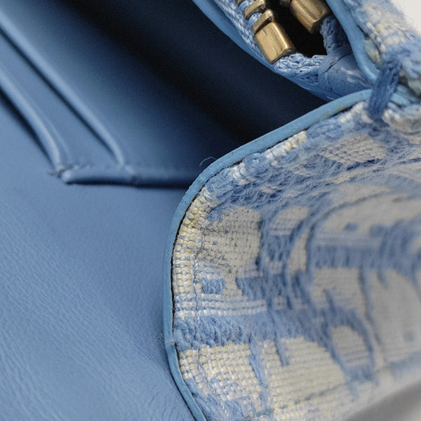 Authenticated pre-owned Saddle Oblique Canvas Blue - Shoulder Bag at Looply