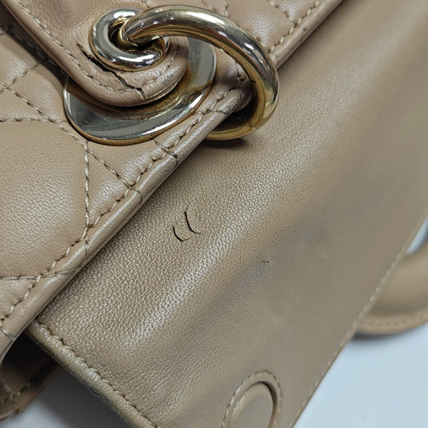 Lady D-Joy Small Cannage Lambskin Beige