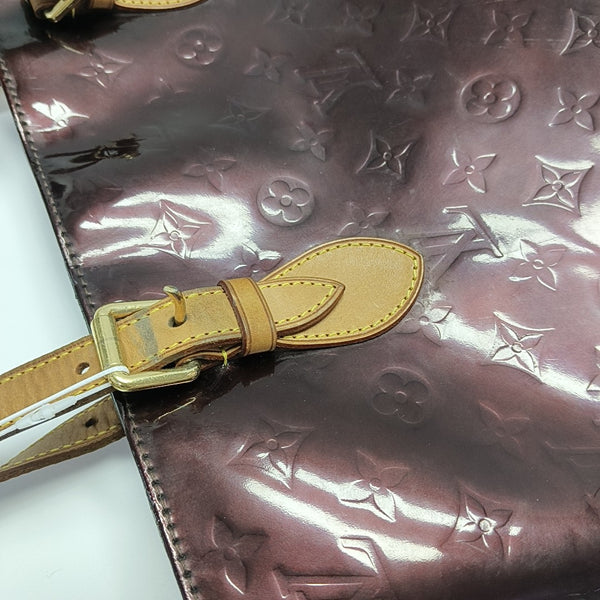 BRENTWOOD Monogram Patent Calfskin Red