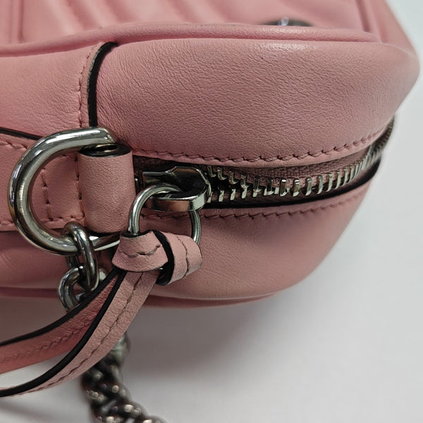 GG Marmont Mini Quilted Calfskin Pink