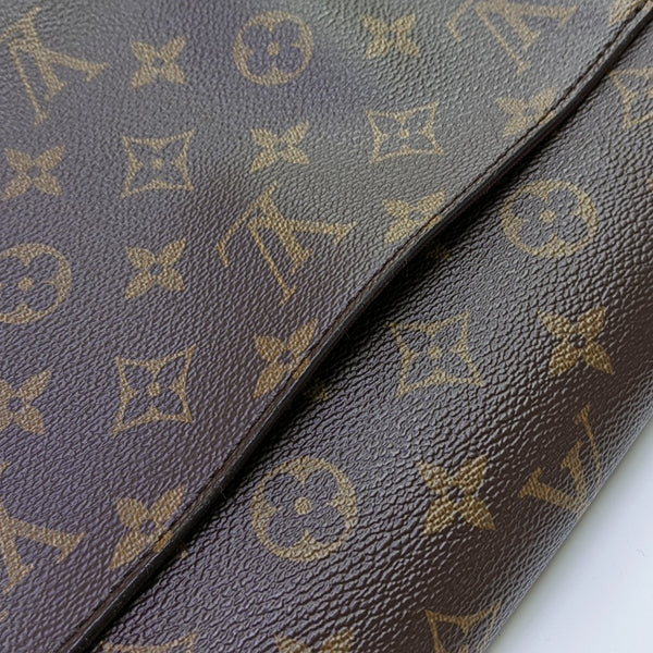 CLUNY MM Monogram Coated Canvas Brown