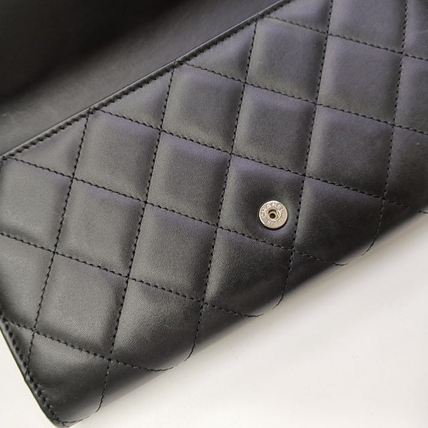CAMBON Medium Quilted Calfskin Black Wallet
